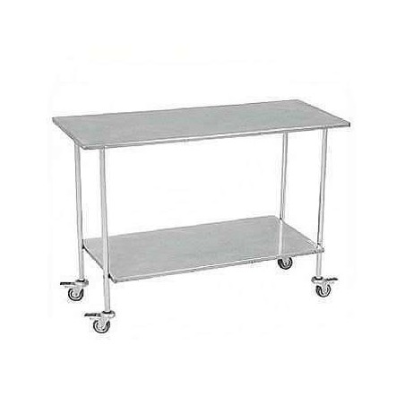 Mesa Auxiliar Instrumental Veterinária Inox