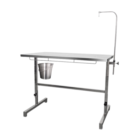 Mesa Cirúrgica Veterinária Inox 304 Altura Regulável | Evolução Pet.