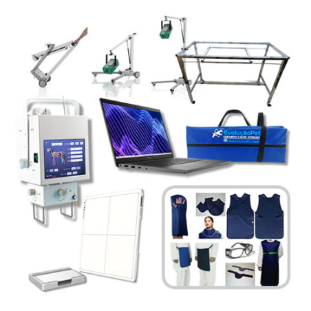 Kit Emissor de Raio X Veterinário Portátil Completo